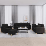 vidaXL Ensemble de salon 3 personnes avec des chaises de cuisine confortables