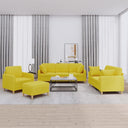 vidaXL 3-Piece Lounge Set with Cushions Fabric Light Grey