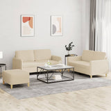 vidaXL 2-delige Loungeset met kussens stof lichtgrijs