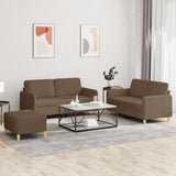 vidaXL 2-delige Loungeset met kussens stof lichtgrijs
