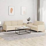 vidaXL 2-delige Loungeset met kussens stof lichtgrijs