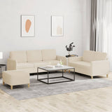 vidaXL 2-delige Loungeset met kussens stof lichtgrijs