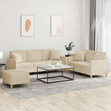 vidaXL 2-delige Loungeset met kussens stof lichtgrijs