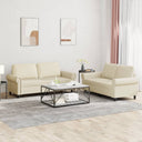 vidaXL 2-delige Loungeset met kussens kunstleer zwart