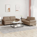 vidaXL 2-delige Loungeset met kussens kunstleer zwart