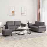vidaXL 2-delige Loungeset met kussens kunstleer zwart