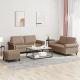 vidaXL 2-delige Loungeset met kussens kunstleer zwart