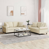 vidaXL 2-delige Loungeset met kussens kunstleer zwart