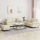 vidaXL 2-delige Loungeset met kussens kunstleer zwart