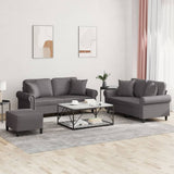 vidaXL 2-delige Loungeset met kussens kunstleer zwart
