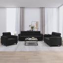 vidaXL 3-Piece Lounge Set with Cushions Microfiber Fabric Taupe