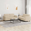 vidaXL 2-delige Loungeset met kussens microvezelstof taupe