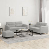 vidaXL 2-delige Loungeset met kussens microvezelstof taupe