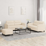 vidaXL 2-delige Loungeset met kussens microvezelstof taupe