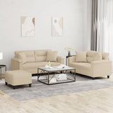 vidaXL 2-delige Loungeset met kussens microvezelstof taupe
