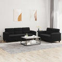 vidaXL 2-Piece Lounge Set with Cushions Microfiber Fabric Taupe
