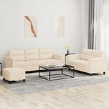 vidaXL 2-delige Loungeset met kussens microvezelstof taupe