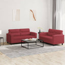 vidaXL 2-delige Loungeset met kussens kunstleer zwart