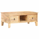 vidaXL Salontafel 100x55x40 cm ruw mangohout