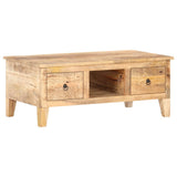 vidaXL Salontafel 100x55x40 cm ruw mangohout