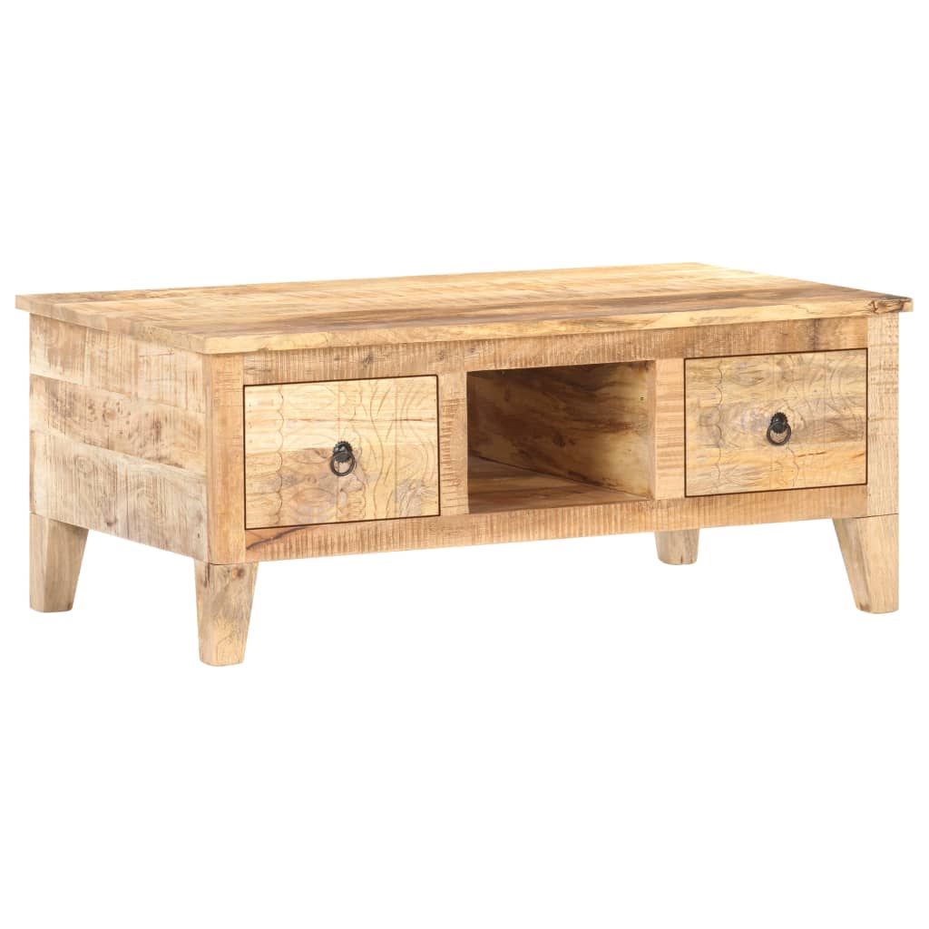 vidaXL Salontafel 100x55x40 cm ruw mangohout