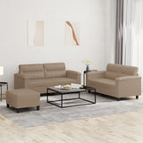 vidaXL 2-delige Loungeset met kussens kunstleer zwart