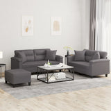 vidaXL 2-delige Loungeset met kussens kunstleer zwart