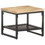 vidaXL Bijzettafel 40x40x35 cm massief mangohout
