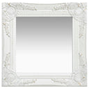 vidaXL Wall mirror baroque style 40x40 cm white