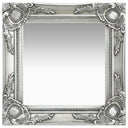 vidaXL Wall mirror baroque style 40x40 cm white