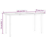 vidaXL 3-Piece Garden Dining Set Poly Rattan and Steel Grey and Black