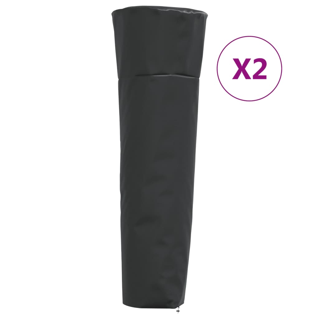 vidaXL Heaterhoezen piramidevormig 2 st 86x47x241 cm 420D oxford stof