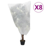 vidaXL Plantenhoezen met trekkoord 8 st 70 g/m² 0,8x0,8 m