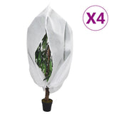 vidaXL Plantenhoezen met ritssluiting 4 st 70 g/m² 1x1,55 m