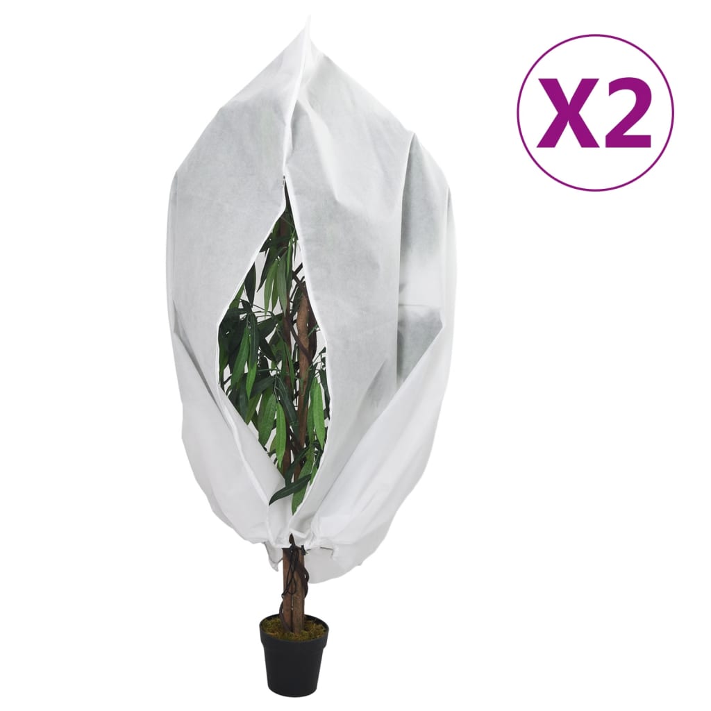 vidaXL Plantenhoezen met ritssluiting 4 st 70 g/m² 1x1,55 m