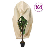 vidaXL Plantenhoezen met ritssluiting 4 st 70 g/m² 1x1,55 m