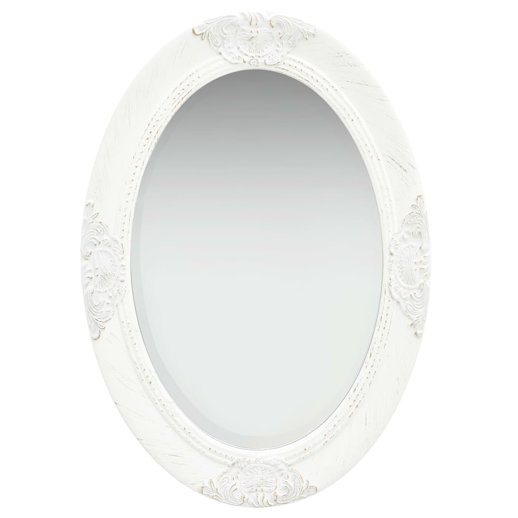 vidaXL Wandspiegel barok stijl 50 cm wit