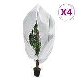 vidaXL Plantenhoezen met ritssluiting 4 st 70 g/m² 1x1,55 m