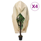 vidaXL Plantenhoezen met ritssluiting 4 st 70 g/m² 1x1,55 m