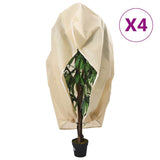 vidaXL Plantenhoezen met ritssluiting 4 st 70 g/m² 1x1,55 m