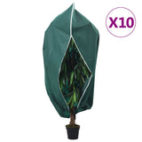 vidaXL Plantenhoezen met ritssluiting 4 st 70 g/m² 1x1,55 m