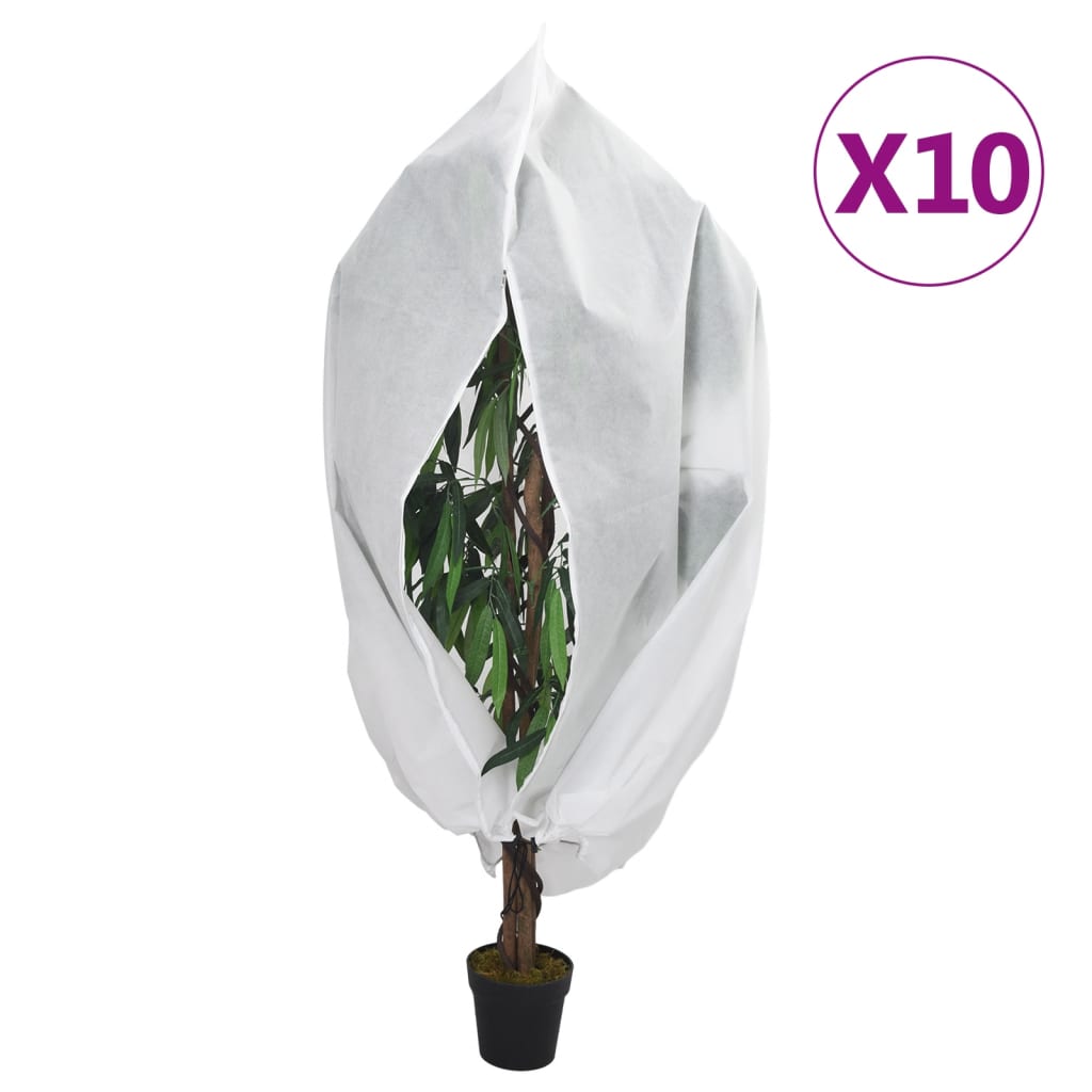 vidaXL Plantenhoezen met ritssluiting 4 st 70 g/m² 1x1,55 m