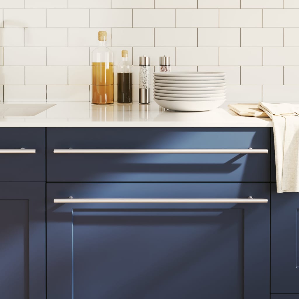 vidaXL Handles 10 pcs 64 mm stainless steel silver-coloured
