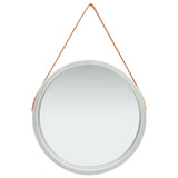 vidaXL Wall Mirror with Strap 40 cm White