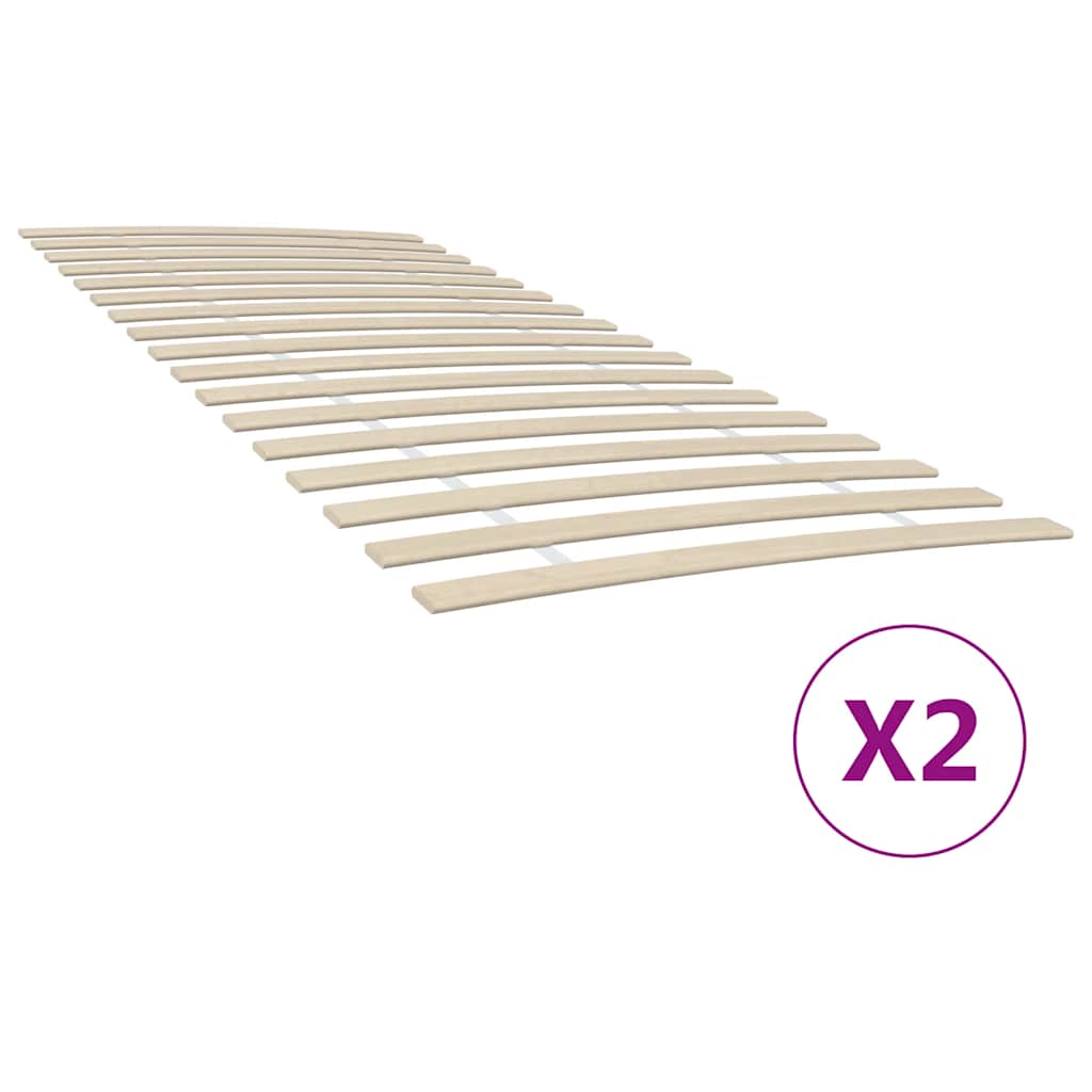 vidaXL Bed Slat Replacement with 34 Slats 2 pcs 70x200 cm