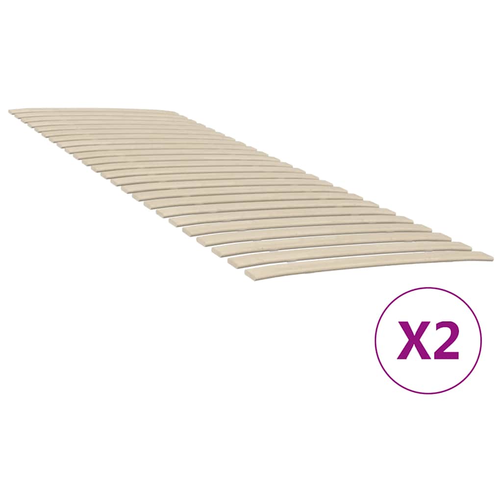 vidaXL 2-Piece 48-Slat Bed Base 70x200 cm
