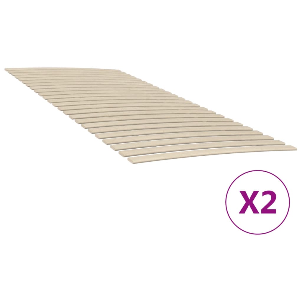 vidaXL 2-Piece 48-Slat Bed Base 70x200 cm