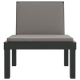 vidaXL 3-delige Loungeset met kussens PP antracietkleurig