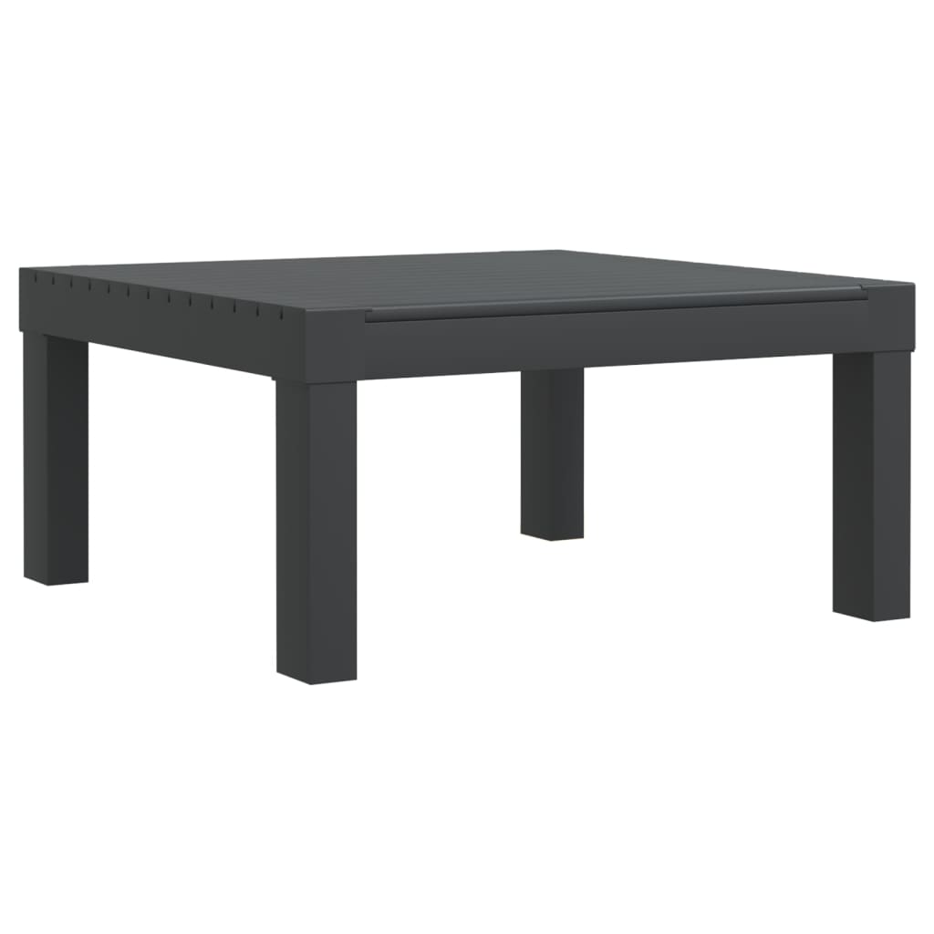 vidaXL 3-delige Loungeset met kussens PP antracietkleurig