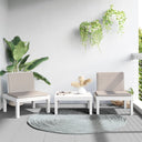 vidaXL 3-delige Loungeset met kussens PP antracietkleurig
